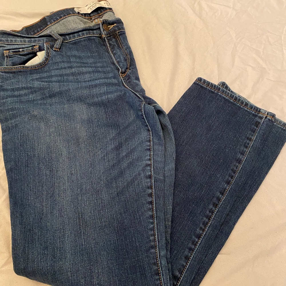 Abercrombie straight leg stretch jeans 12R